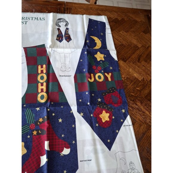 Kids' Christmas Vest DreamSpinners Fabric Panel Pattern Cut & Sew Size XS -L - Picture 1 of 7
